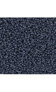 Miyuki rocailles Perlen 15/0 - Matted gunmetal 15-2001